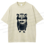 Unisex Sad Trash Panda Meme Printed Washed Tee