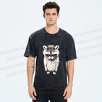 Unisex Sad Trash Panda Meme Printed Washed Tee