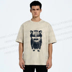 Unisex Sad Trash Panda Meme Printed Washed Tee