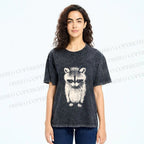 Unisex Sad Trash Panda Meme Printed Washed Tee