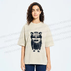 Unisex Sad Trash Panda Meme Printed Washed Tee