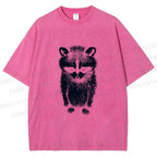 Unisex Sad Trash Panda Meme Printed Washed Tee