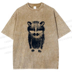 Unisex Sad Trash Panda Meme Printed Washed Tee