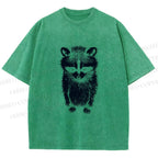 Unisex Sad Trash Panda Meme Printed Washed Tee