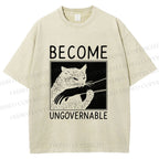 Unisex Become Ungovernable Printed Washed Tee