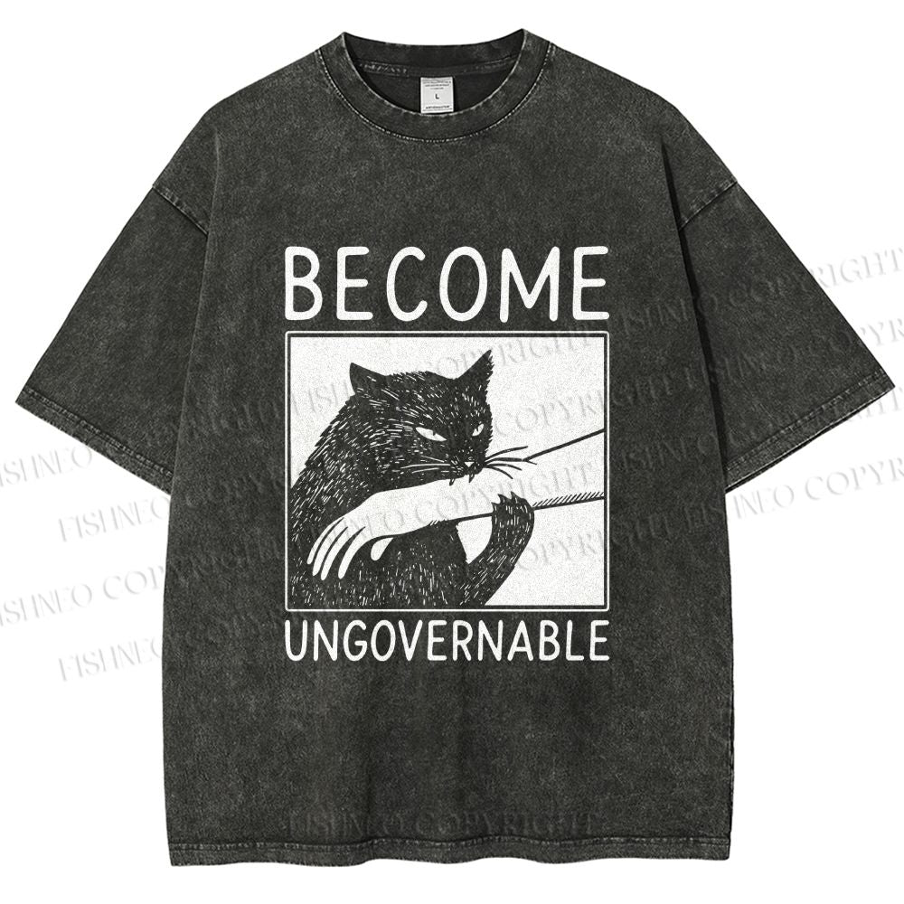 Unisex Become Ungovernable Printed Washed Tee