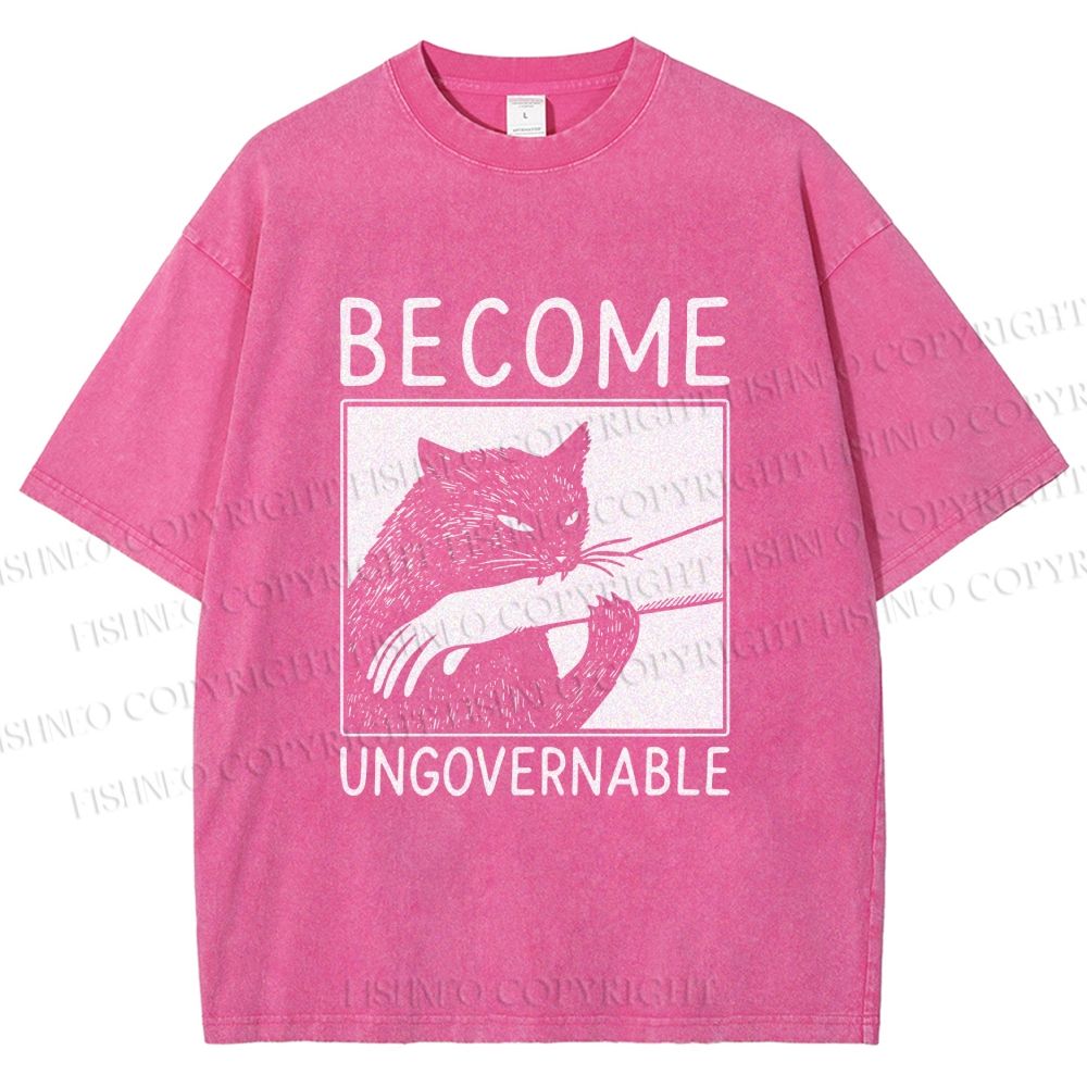 Unisex Become Ungovernable Printed Washed Tee
