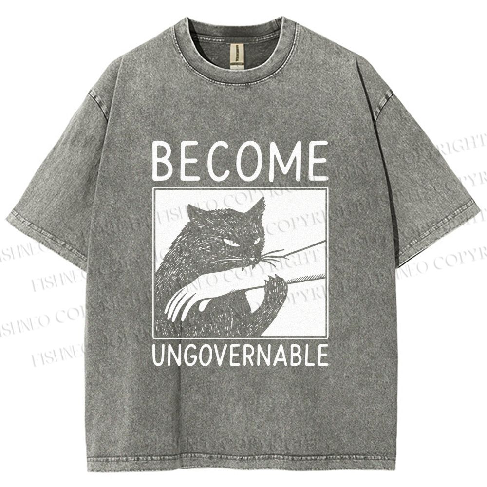 Unisex Become Ungovernable Printed Washed Tee