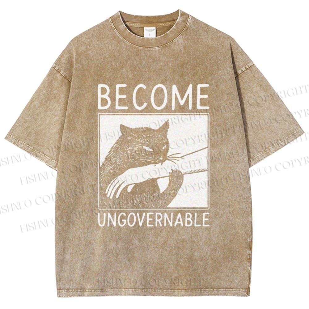 Unisex Become Ungovernable Printed Washed Tee