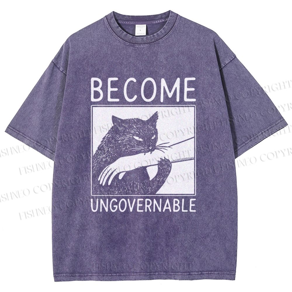 Unisex Become Ungovernable Printed Washed Tee