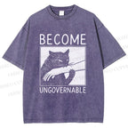 Unisex Become Ungovernable Printed Washed Tee