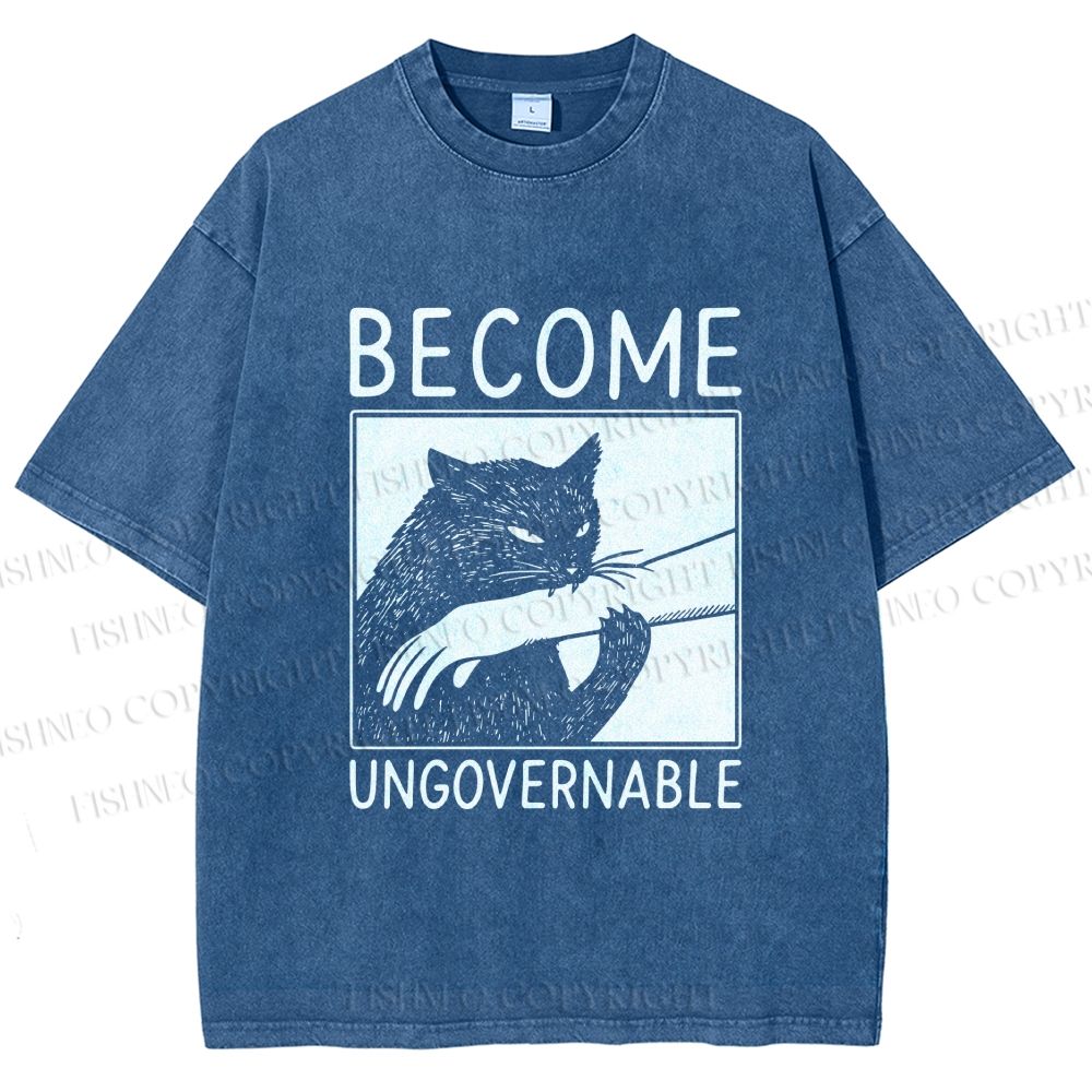 Unisex Become Ungovernable Printed Washed Tee