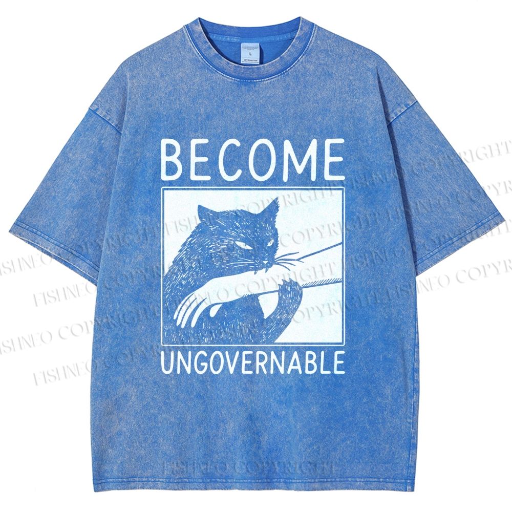 Unisex Become Ungovernable Printed Washed Tee