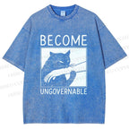 Unisex Become Ungovernable Printed Washed Tee