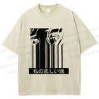 Unisex Gally Gunnm Printed Washed Tee