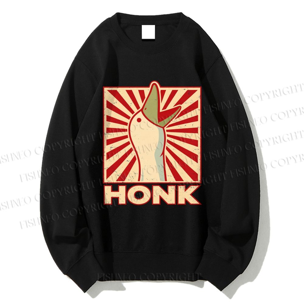 Unisex Goose Honk Printed Sweatshirt