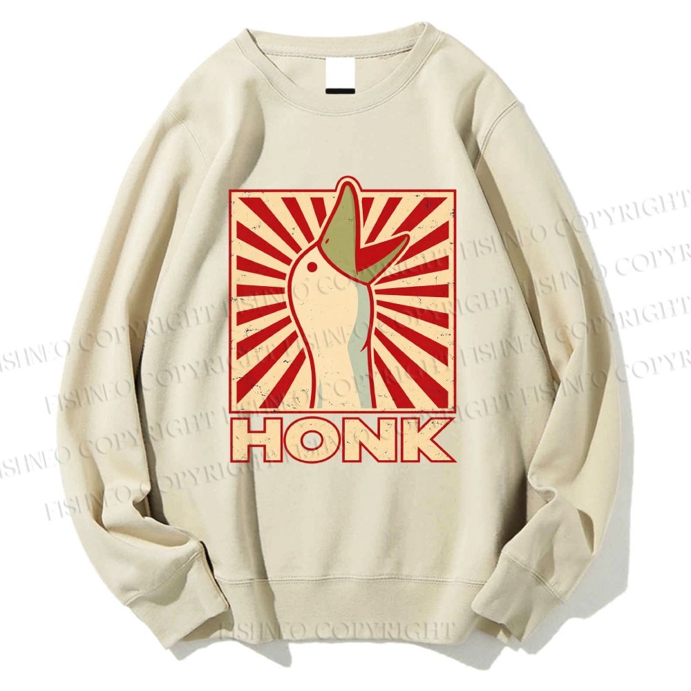 Unisex Goose Honk Printed Sweatshirt