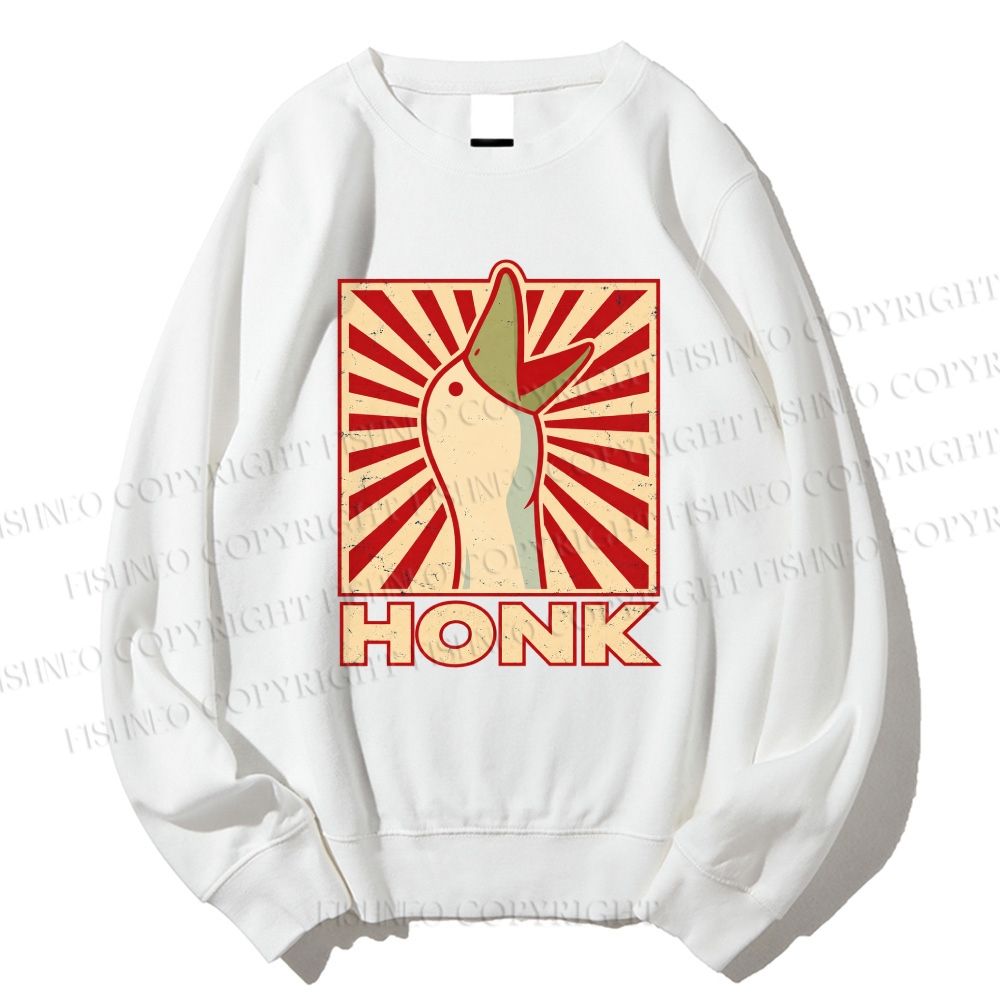 Unisex Goose Honk Printed Sweatshirt