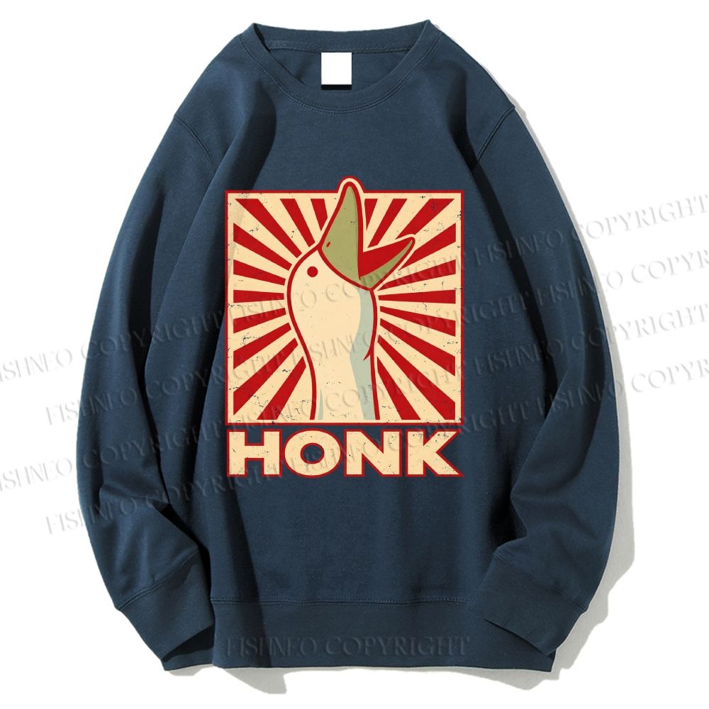 Unisex Goose Honk Printed Sweatshirt