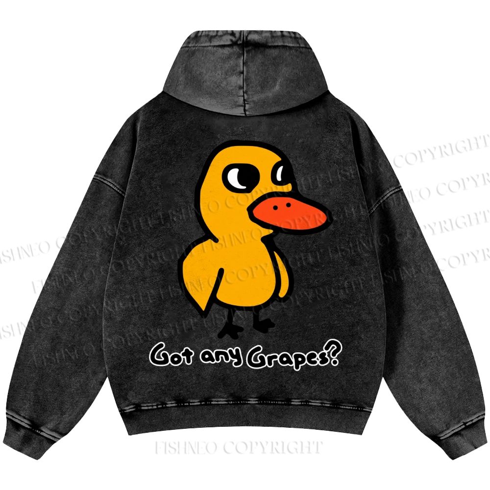 Unisex Casual Got Any Grapes Printed Double-sided Washed Hoodie