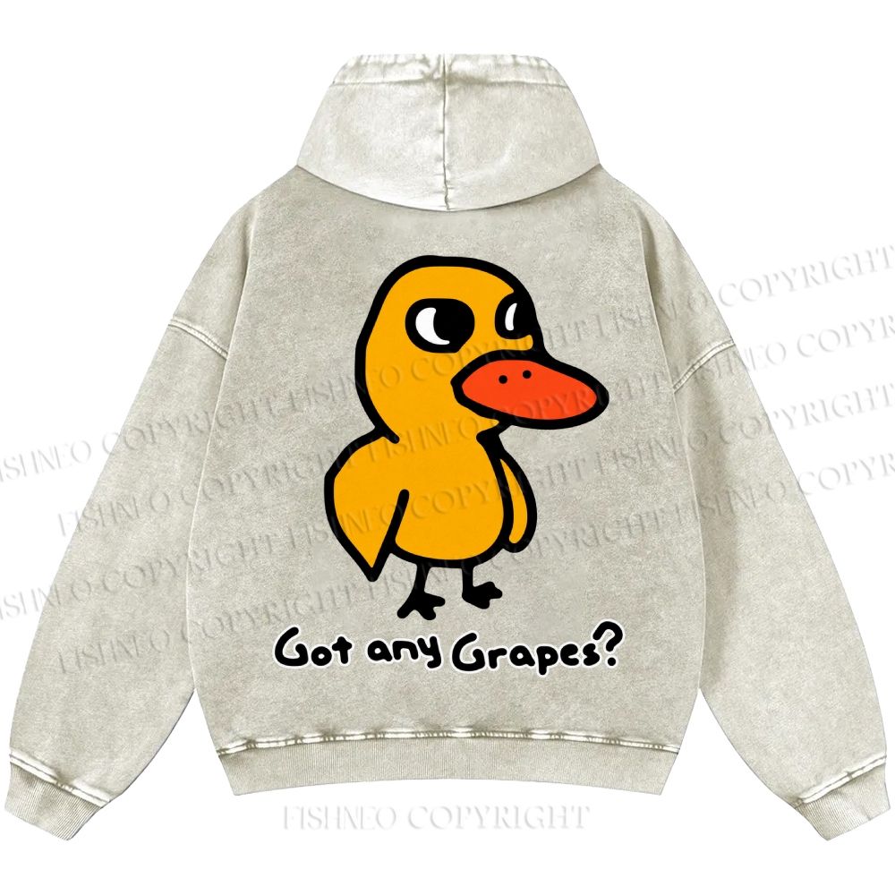 Unisex Casual Got Any Grapes Printed Double-sided Washed Hoodie