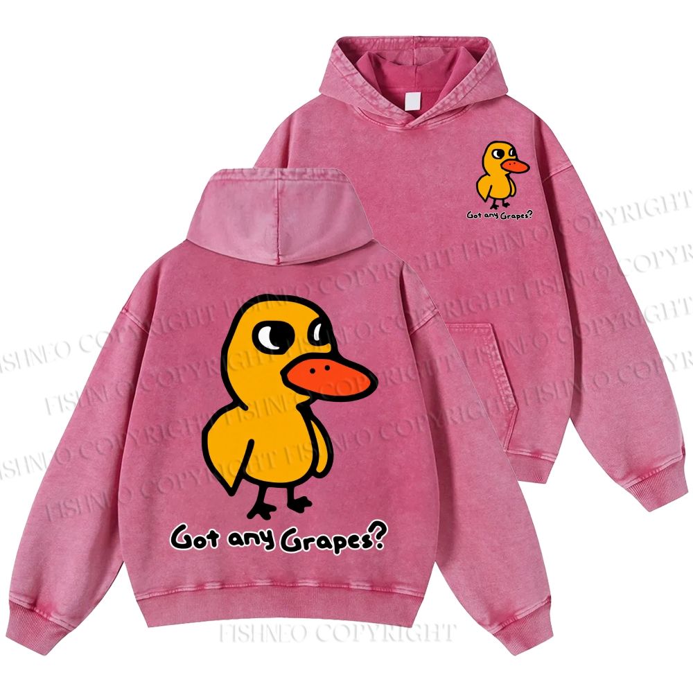 Unisex Casual Got Any Grapes Printed Double-sided Washed Hoodie