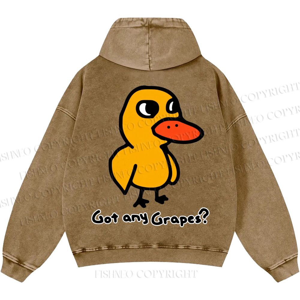 Unisex Casual Got Any Grapes Printed Double-sided Washed Hoodie