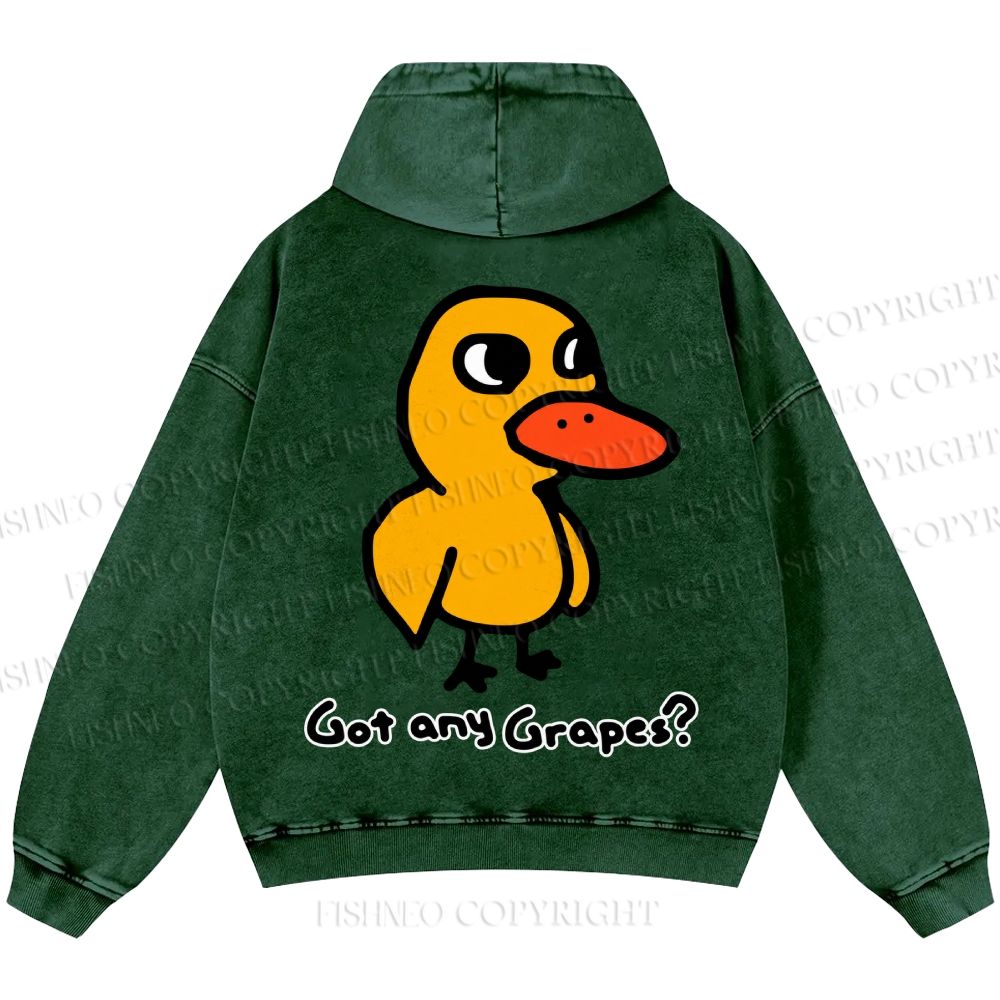 Unisex Casual Got Any Grapes Printed Double-sided Washed Hoodie