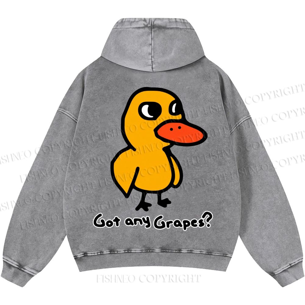 Unisex Casual Got Any Grapes Printed Double-sided Washed Hoodie