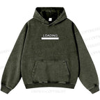 Unisex Casual Loading Penguin Printed Double-sided Washed Hoodie