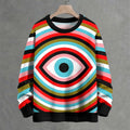 Giant Eye in Line Crew Neck Sweater