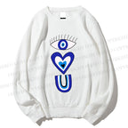 Unisex Evil Eye Love You Printed Sweatshirt