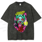 Unisex Rebecca From Cyberpunk: Edgerunners Printed Washed Tee