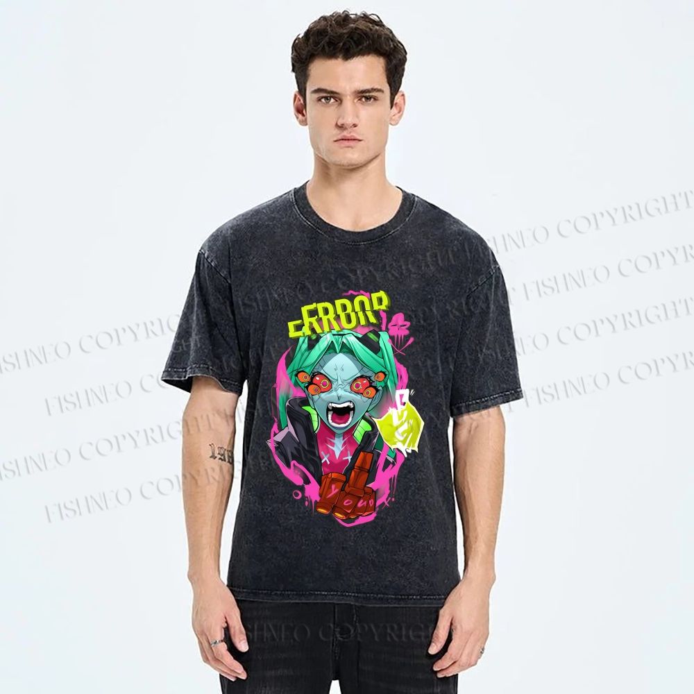 Unisex Rebecca From Cyberpunk: Edgerunners Printed Washed Tee