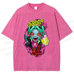 Unisex Rebecca From Cyberpunk: Edgerunners Printed Washed Tee