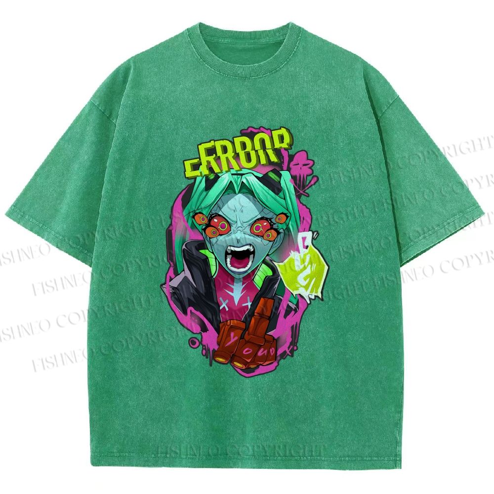 Unisex Rebecca From Cyberpunk: Edgerunners Printed Washed Tee