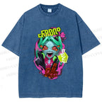 Unisex Rebecca From Cyberpunk: Edgerunners Printed Washed Tee