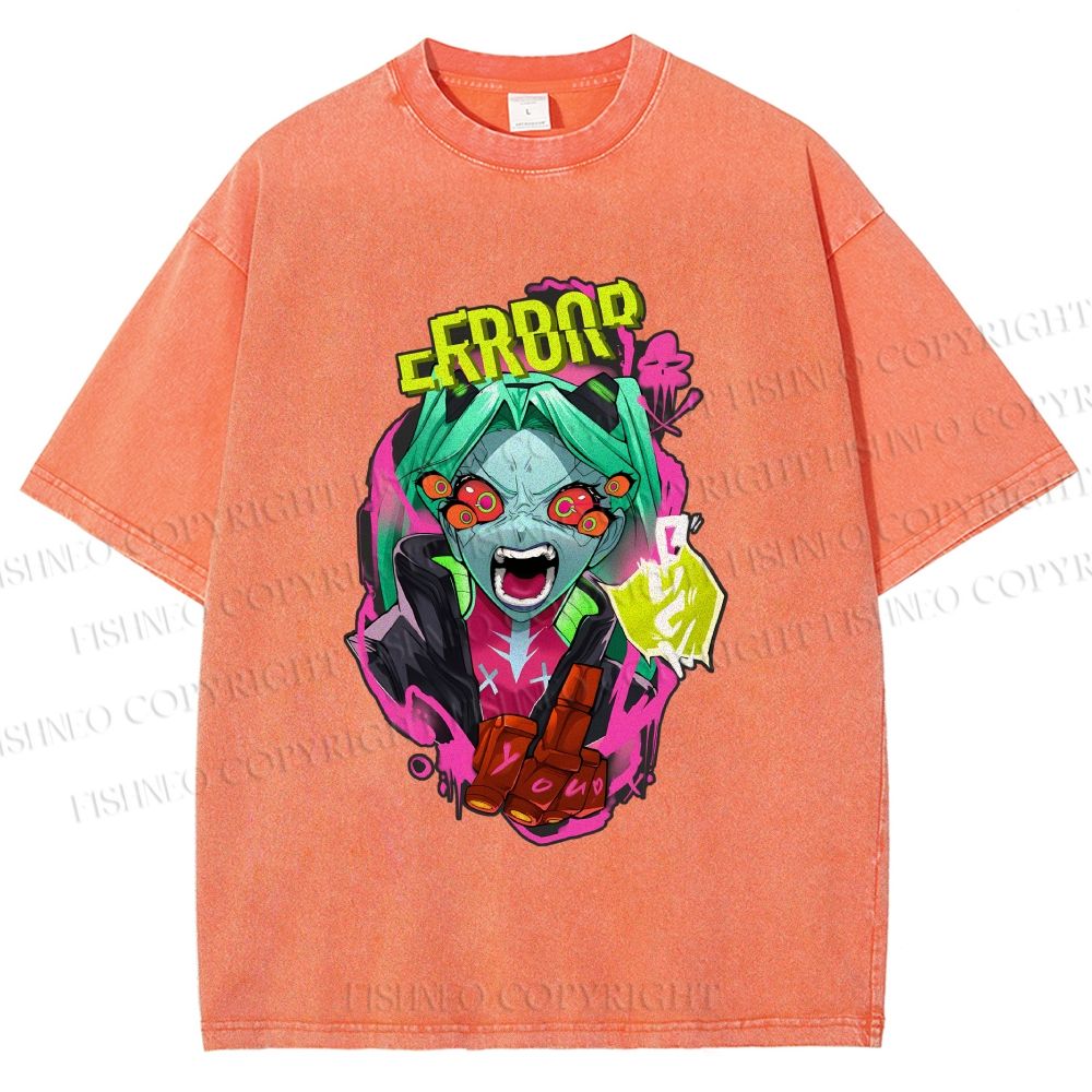 Unisex Rebecca From Cyberpunk: Edgerunners Printed Washed Tee