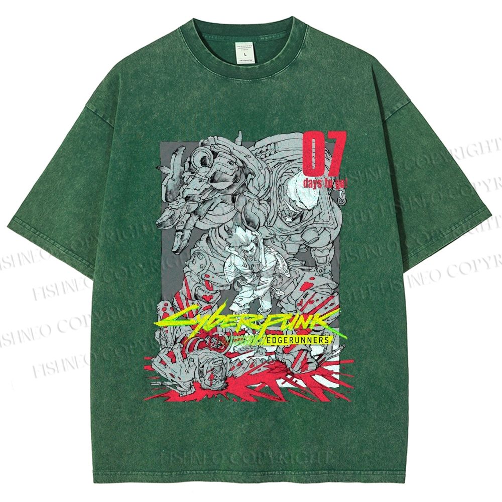 Unisex Cyberpunk: Edgerunners Printed Washed Tee