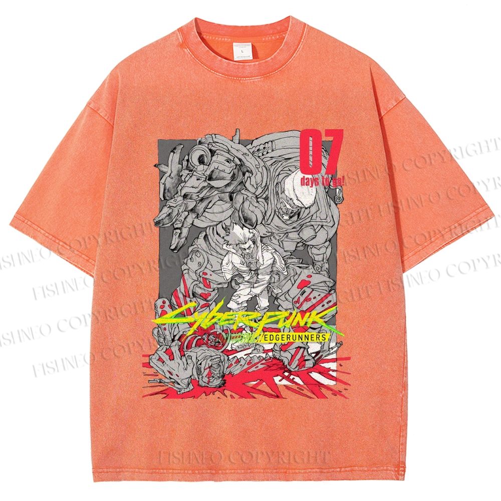 Unisex Cyberpunk: Edgerunners Printed Washed Tee