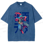 Unisex Kamen Rider Printed Washed Tee
