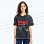 Unisex Kamen Rider Black on Battle Hopper Printed Washed Tee