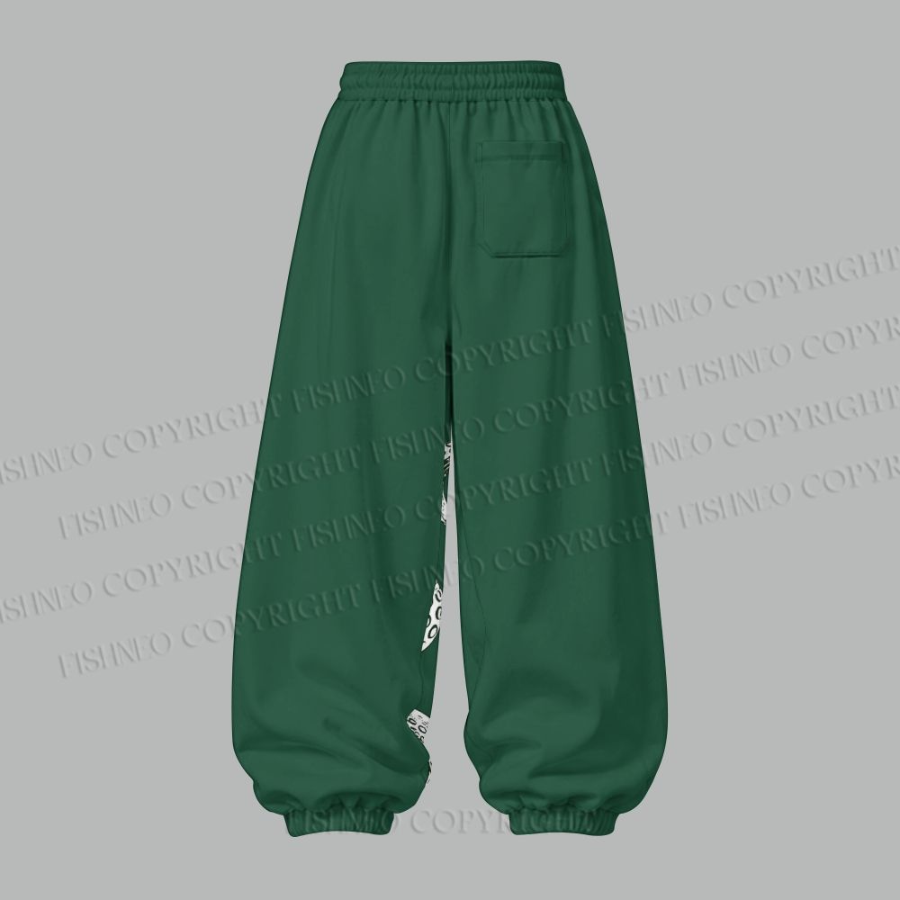 Vintage Green Octopus Women's Cropped Long Sleeve Hoodie & High Waist Jogger Pants Two Piece Tracksuit Set
