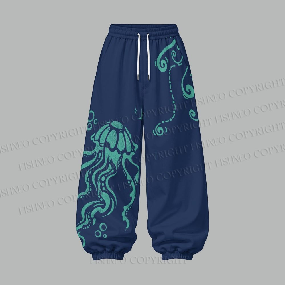 Yayoi Kusama Jellyfish Women's Cropped Long Sleeve Hoodie & High Waist Jogger Pants Two Piece Tracksuit Set