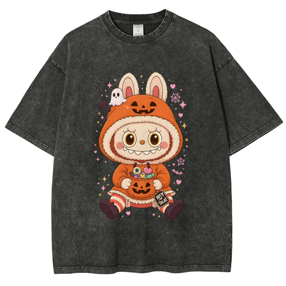 Halloween Labubu Washed T-Shirt