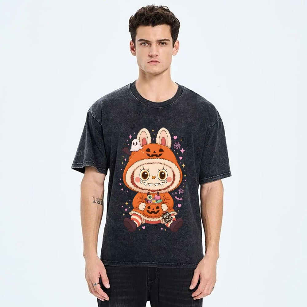 Halloween Labubu Washed T-Shirt