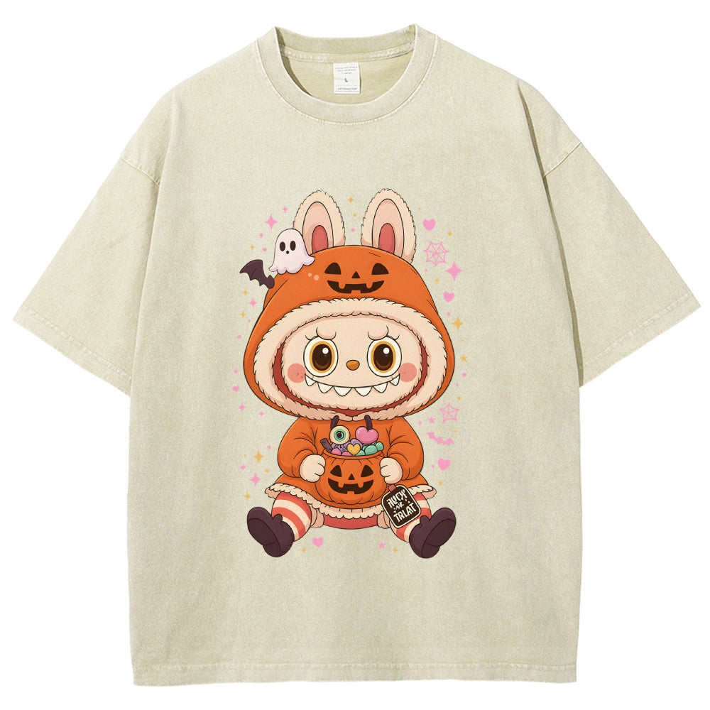 Halloween Labubu Washed T-Shirt