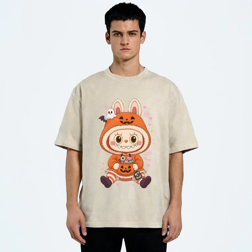 Halloween Labubu Washed T-Shirt
