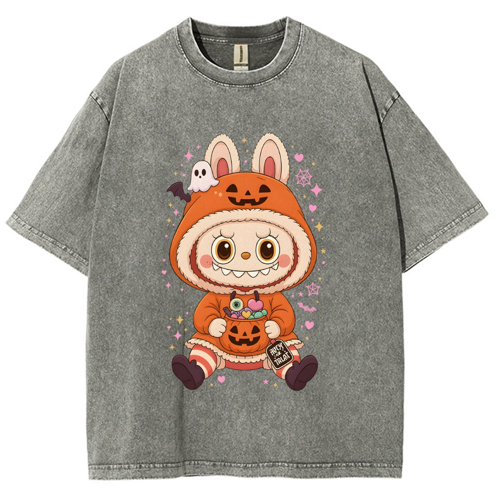 Halloween Labubu Washed T-Shirt