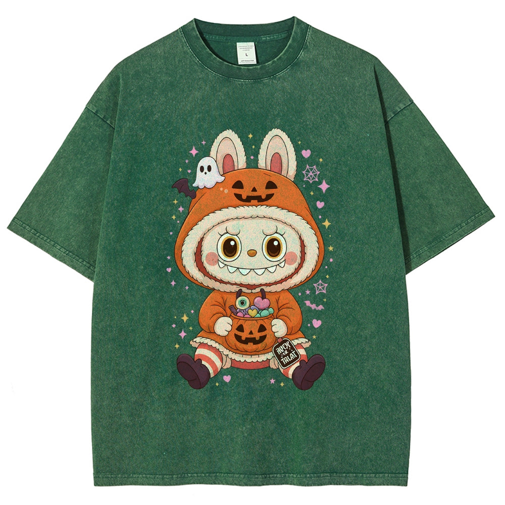 Halloween Labubu Washed T-Shirt
